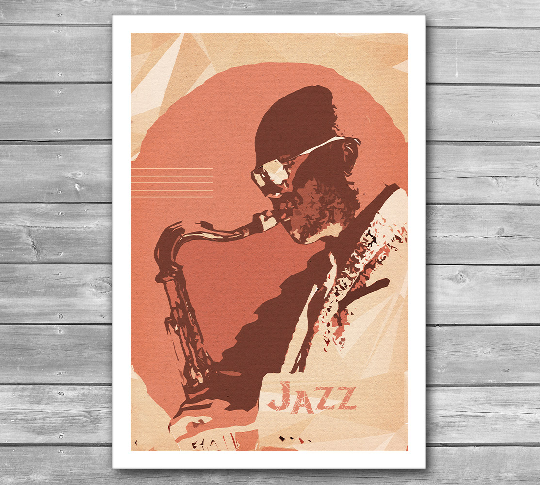 Jazz Sax Vintage Poster