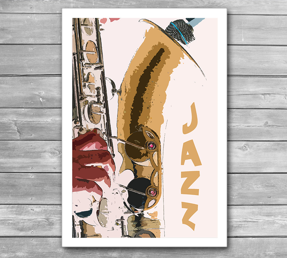 Jazz Saxophone Illustration