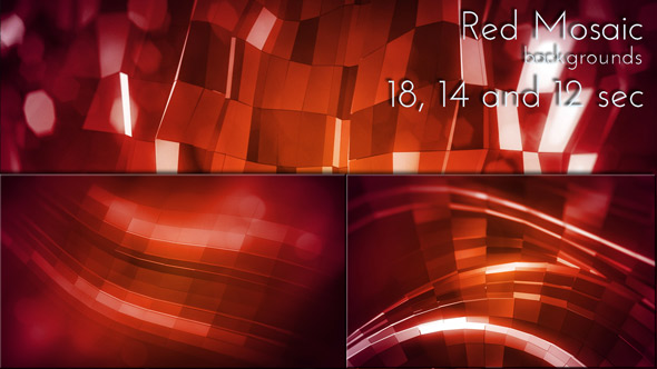 Red Mosaic Holiday Background