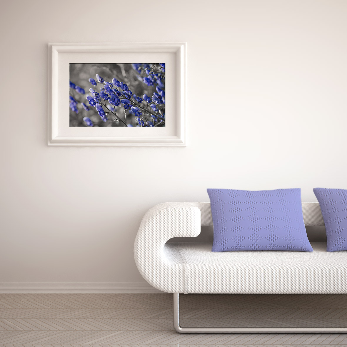 Blue Flowers Interior Print