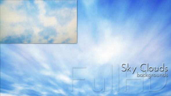Blue Sky White Clouds Background
